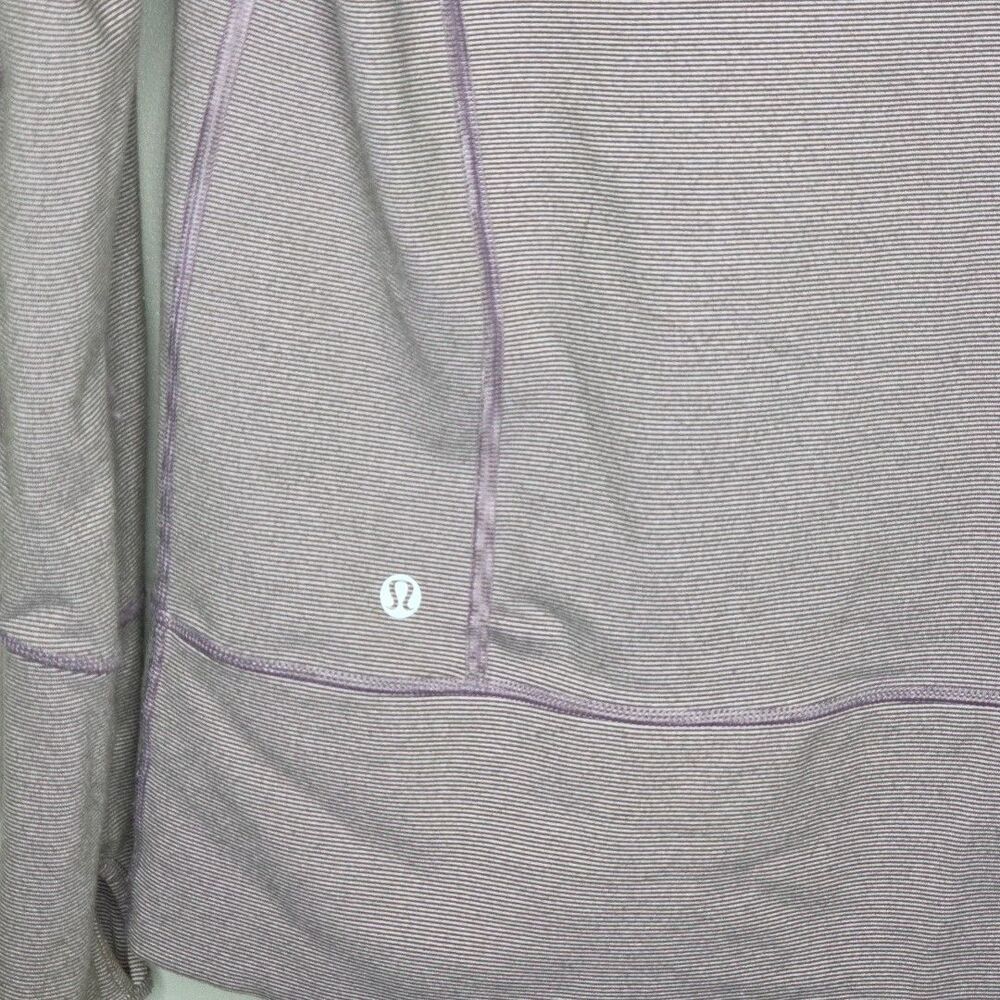 Lululemon Jacket Women 10 Purple Stride Hood Performance Active Wick Yoga Casual - Picture 4 of 6